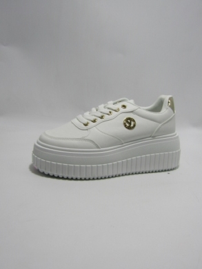 Buty sportowe damskie na płaskim (36-41) LX10-06 WHITE
