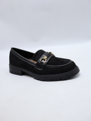 Mokasyny damskie na płaskim (36-41) 333-316 NOIR