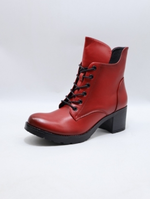 Botki damskie ocieplane na obcasie (36-41) YCC-128 RED