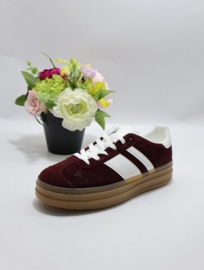Buty sportowe damskie na płaskim (36-41) 2201 WINE