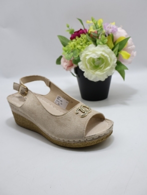 Sandały damskie na koturnie (36-40) 0821 BEIGE