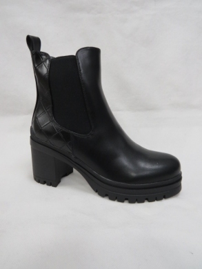 Botki damskie ocieplane na obcasie (36-41) H2188 BLACK