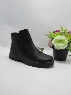 Botki damskie ocieplane na płaskim (39-43) DW11-7 BLACK