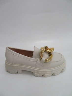Mokasyny damskie na koturnie (36-41) 2352 WHITE