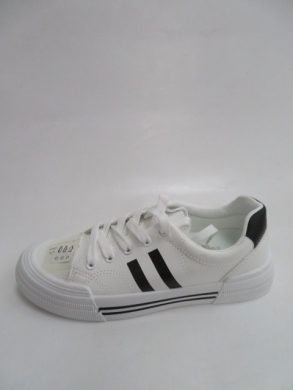 Buty sportowe damskie na płaskim (36-41) XKB-12 WHITE/BLACK