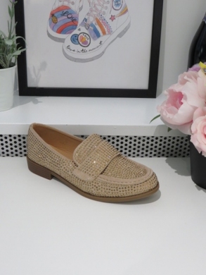 Mokasyny damskie na płaskim (36-41) 3669 KHAKI