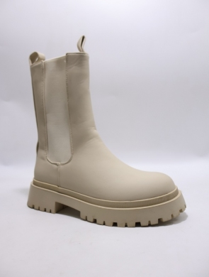 Botki damskie ocieplane na płaskim (36-41) VR109 BEIGE