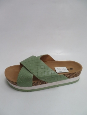 Klapki damskie na koturnie (36-41) 67055 GREEN