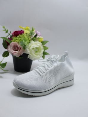 Buty sportowe damskie na płaskim (36-41) QH27 WHITE
