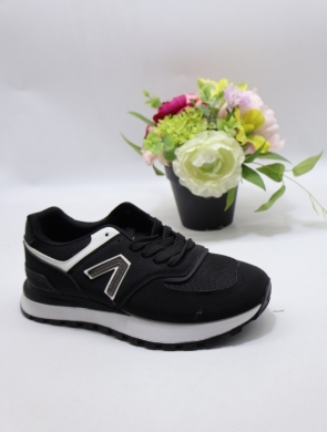 Buty sportowe damskie na płaskim (36-41) 1775 BLACK
