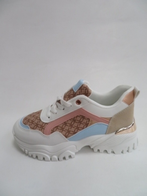 Sneakersy damskie niskie (36-41) AB922 WHITE/PINK