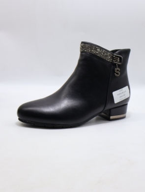 Botki damskie ocieplane na obcasie (36-41) DX2312 BLACK