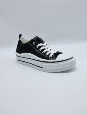 Trampki damskie na płaskim (36-41) B118 BLACK