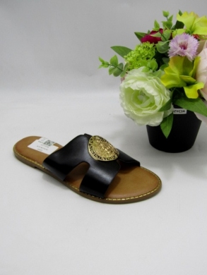Klapki damskie na płaskim (36-41) SU012 BLACK