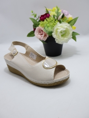 Sandały damskie na koturnie (36-40) 0824 BEIGE