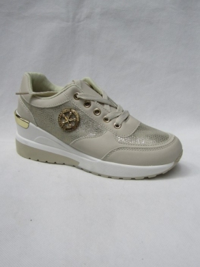 Buty sportowe damskie na koturnie (36-41) E017-3 BEIGE