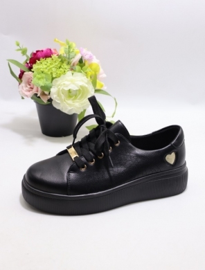 Buty sportowe damskie na płaskim (36-41) 6758 BLACK