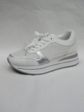 Buty sportowe damskie na koturnie (36-41) S068 WHITE