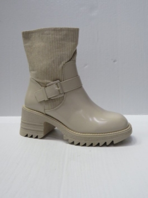 Botki damskie ocieplane na obcasie (36-41) M623 BEIGE
