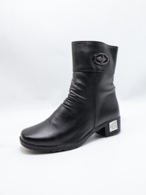 Botki damskie ocieplane na obcasie (37-42) B705 BL