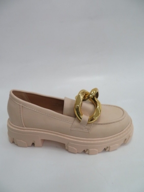 Mokasyny damskie na koturnie (36-41) 2352 BEIGE