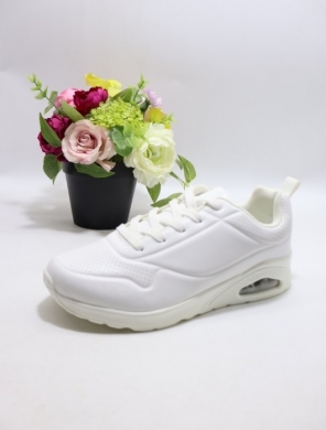Buty sportowe damskie na płaskim (36-41) XBC25607 WHITE