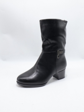 Kozaki damskie ocieplane na obcasie (36-41) D3127 BLACK