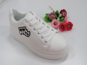 Buty sportowe damskie na płaskim (36-41) W-13 WHITE