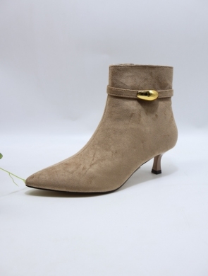 Botki damskie na szpilce (36-41) 5277 KHAKI