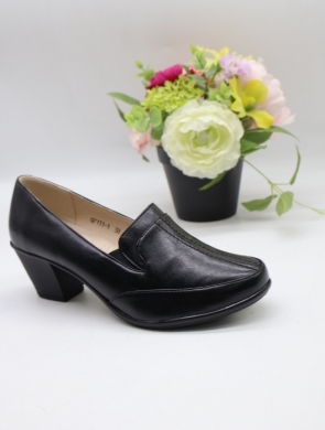 Półbuty damskie na obcasie (36-41) Q7111-1 BLACK