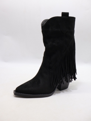 Kozaki damskie na obcasie (36-41) CHC-521 BLACK