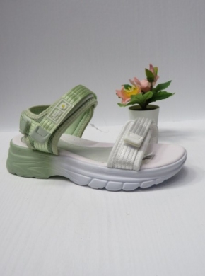 Sandały dziewczęce (32-37) AC261 GREEN/WHITE