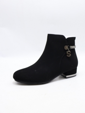 Botki damskie ocieplane na obcasie (36-41) DX2330 BLACK