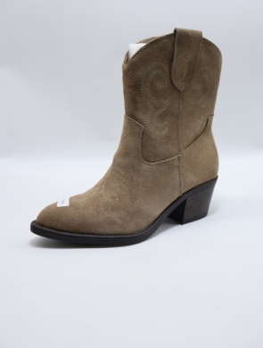 Botki damskie na obcasie (36-41) 6339A KHAKI