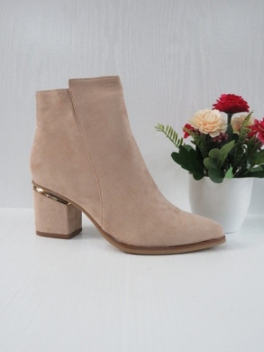 Botki damskie na obcasie (36-41) 78809-03 BEIGE