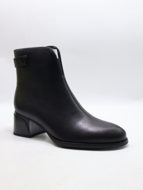 Botki damskie ocieplane na obcasie (36-41) B-310 BLACK-SKO