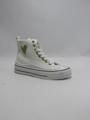 Trampki damskie na płaskim (36-41) K1728 WHITE