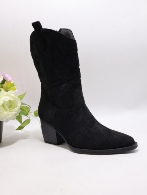 Kozaki damskie na obcasie (36-41) CHC388 BLACK