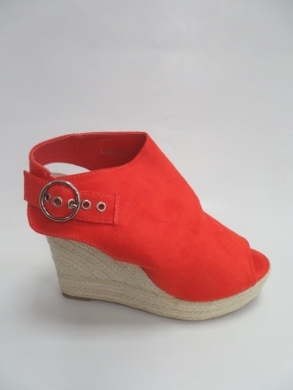 Sandały damskie na koturnie (36-41) 108-61 ORANGE
