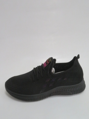 Buty sportowe damskie na płaskim (36-42) 92062 BLACK/BLACK