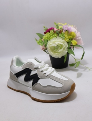 Buty sportowe damskie na płaskim (36-41) K1763 WHITE