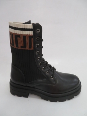 Botki damskie jesienne na płaskim (36-41) HQ268 BLACK