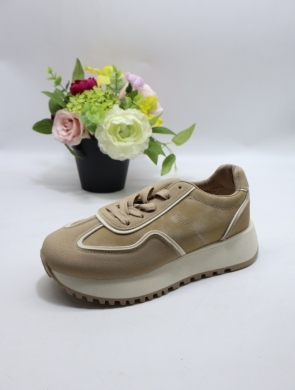Buty sportowe damskie na płaskim (36-41) HZ312 KHAKI