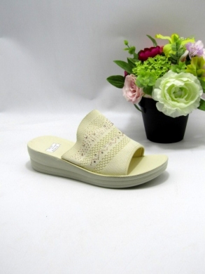 Klapki damskie na koturnie (36-41) 837 BEIGE