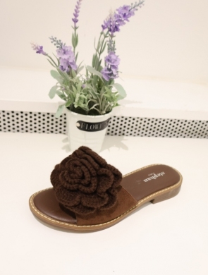 Klapki damskie na płaskim (36-41) MM30 MAROON