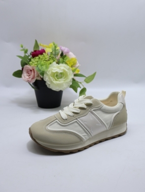 Buty sportowe damskie na płaskim (36-41) HZ401 BEIGE