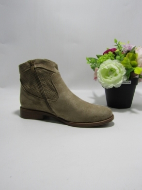 Botki damskie na płaskim (36-41) H168-1 KHAKI