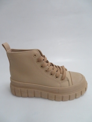 Trampki damskie na koturnie (36-41) 88-50 KHAKI