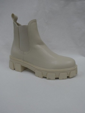 Botki damskie na płaskim (36-41) HBL-2 BEIGE/PU