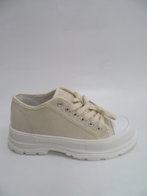 Trampki Damskie na koturnie (36-41) PC09 BEIGE